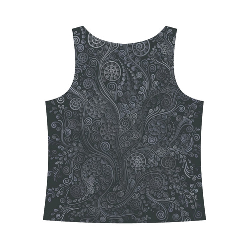 Soft Blue 3D Psychedelic Ornamental All Over Print Tank Top for Women (Model T43)