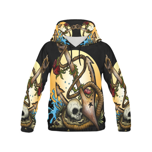Anchored All Over Print Hoodie for Men (USA Size) (Model H13)