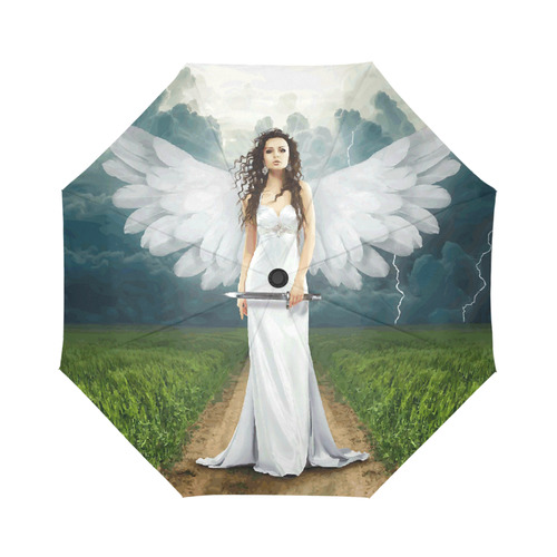 Beautiful Angel White Wings Landscape Auto-Foldable Umbrella (Model U04)