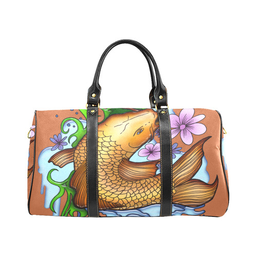 Koi Fish New Waterproof Travel Bag/Large (Model 1639)