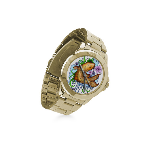 Koi Fish Custom Gilt Watch(Model 101)