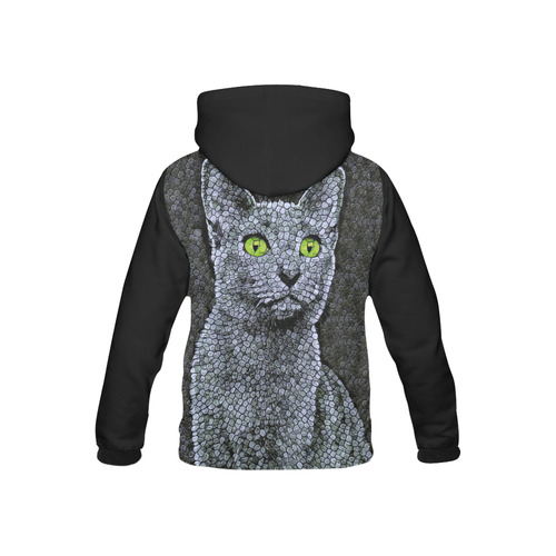 RUSSIAN BLUE KITTY 4 KIDS All Over Print Hoodie for Kid (USA Size) (Model H13)