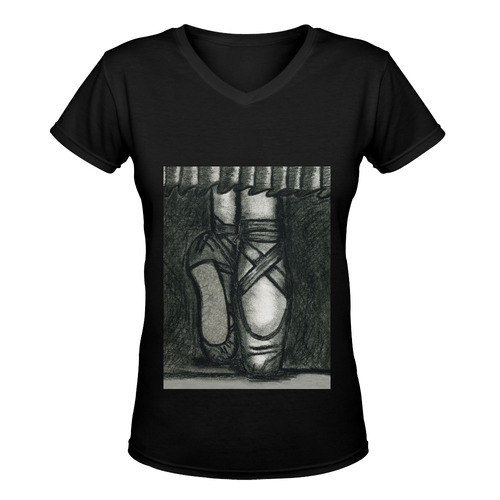 Graceful Balance Women's Deep V-neck T-shirt (Model T19)
