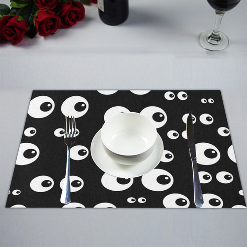 Black And White Eyes Placemat 14’’ x 19’’