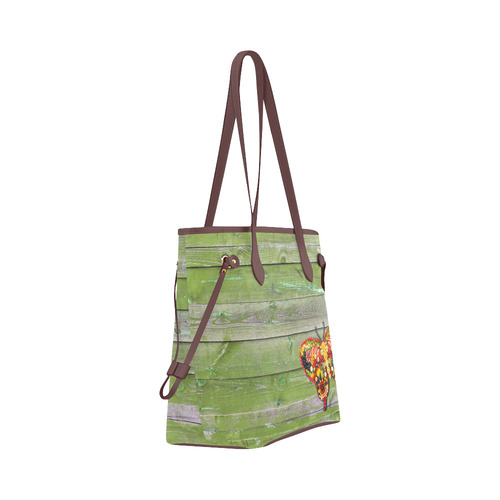 Vegan Butterfly Clover Canvas Tote Bag (Model 1661)