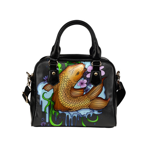 Koi Fish Shoulder Handbag (Model 1634)