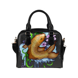 Koi Fish Shoulder Handbag (Model 1634)