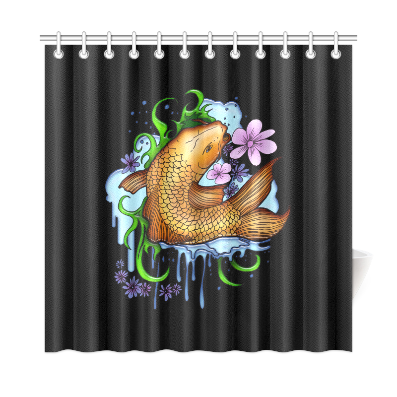 Koi Fish Shower Curtain 72 X72 Id D1944695