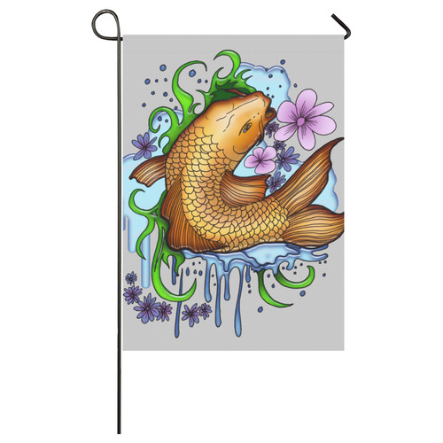 Koi Fish Garden Flag 28''x40'' （Without Flagpole）