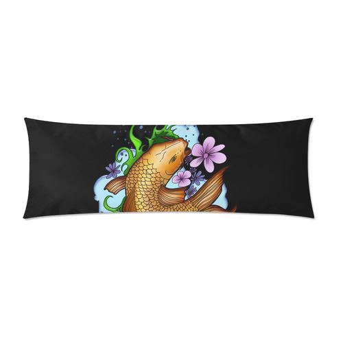 Koi Fish Custom Zippered Pillow Case 21"x60"(Two Sides)