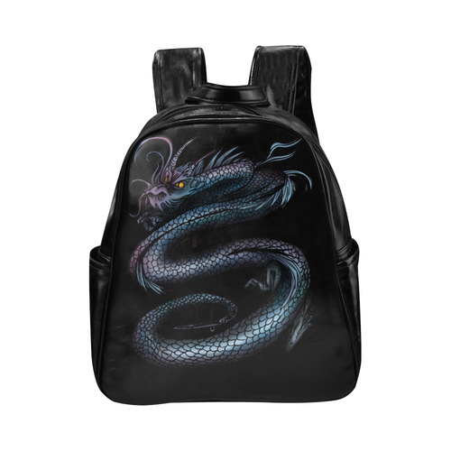 Dragon Swirl Multi-Pockets Backpack (Model 1636)