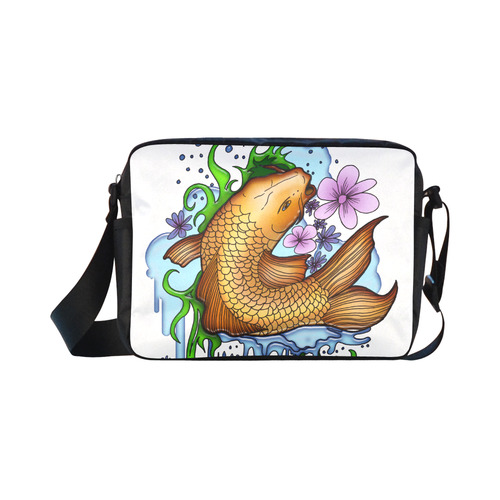 Koi Fish Classic Cross-body Nylon Bags (Model 1632)