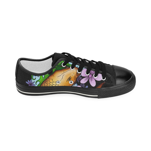 Koi Fish Women's Classic Canvas Shoes (Model 018)