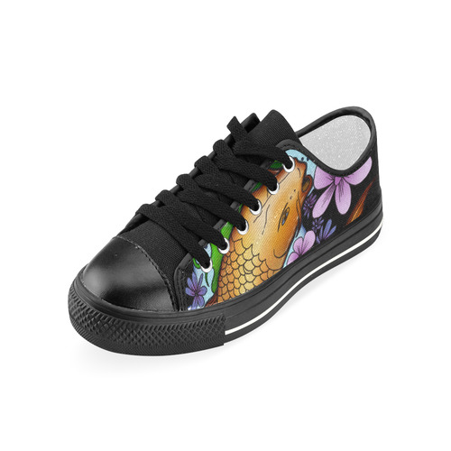 Koi Fish Women's Classic Canvas Shoes (Model 018)