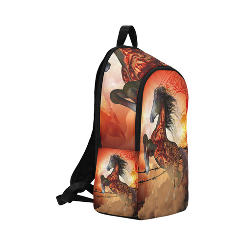 Awesome creepy horse with skulls Fabric Backpack for Adult (Model 1659)