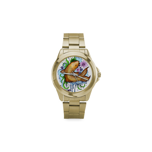 Koi Fish Custom Gilt Watch(Model 101)