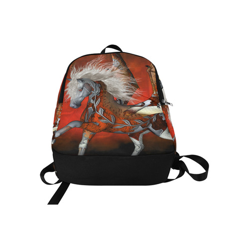 Awesome steampunk horse with wings Fabric Backpack for Adult (Model 1659)