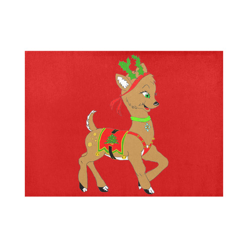Christmas Reindeer Doe Placemat 14’’ x 19’’