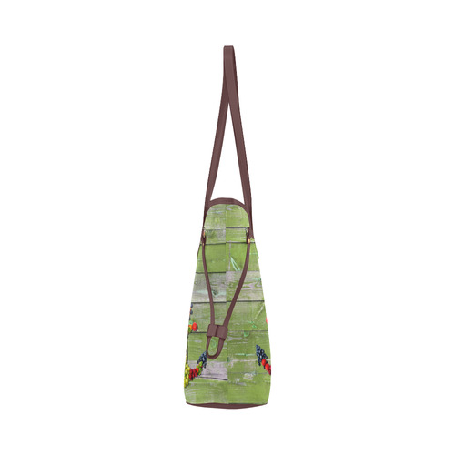 Vegan Anchor Green Wood Wall Clover Canvas Tote Bag (Model 1661)
