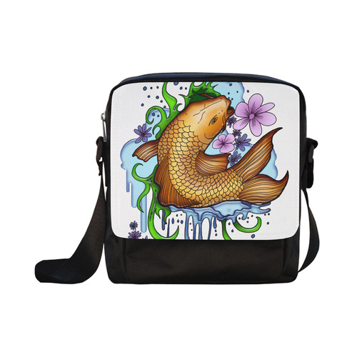 Koi Fish Crossbody Nylon Bags (Model 1633)