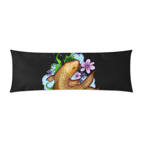 Koi Fish Custom Zippered Pillow Case 21"x60"(Two Sides)