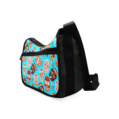 Sugar Skull Day of the Dead Floral Pattern Crossbody Bags (Model 1616)