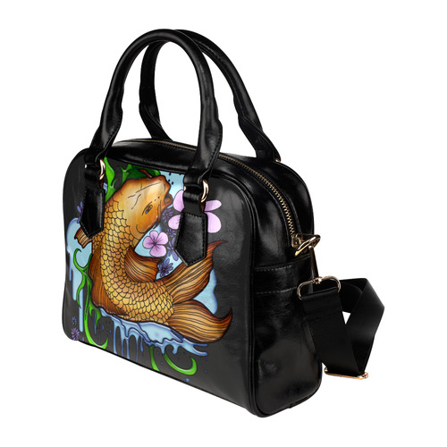 Koi Fish Shoulder Handbag (Model 1634)