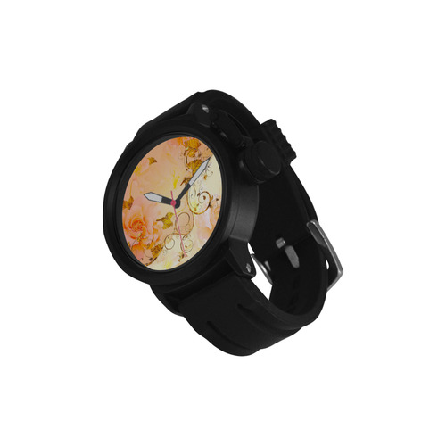 Beautiful flowers in soft colors Men's Sports Watch(Model 309)