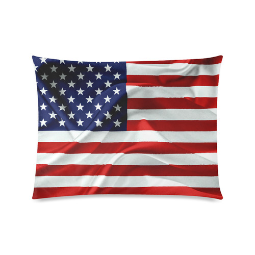 America Flag Banner Patriot Stars Stripes Freedom Custom Picture Pillow Case 20"x26" (one side)