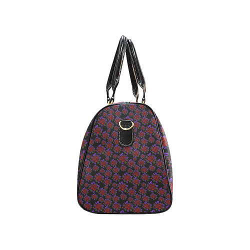 Red and Purple Roses Floral Pattern New Waterproof Travel Bag/Large (Model 1639)