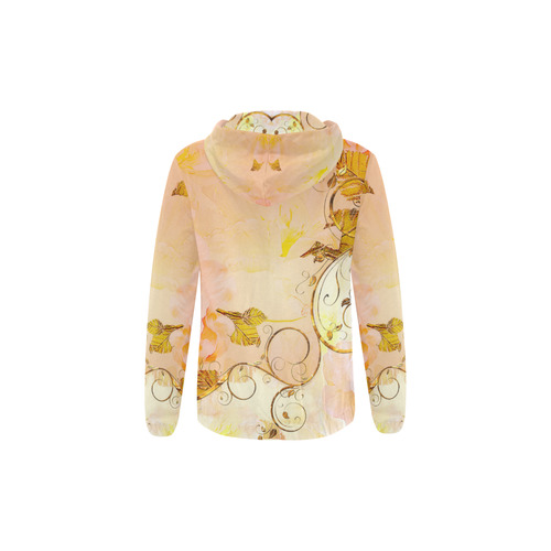 Beautiful flowers in soft colors All Over Print Full Zip Hoodie for Kid (Model H14)