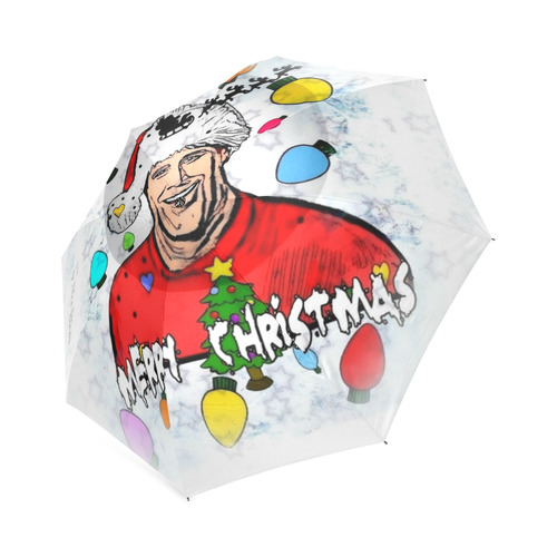 Best Merry Christmas by Nico Bielow Foldable Umbrella (Model U01)