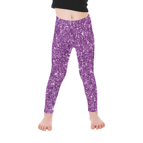 New Sparkling Glitter Print D by JamColors Kid's Ankle Length Leggings (Model L06)