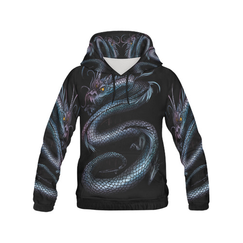 Dragon Swirl All Over Print Hoodie for Men (USA Size) (Model H13)