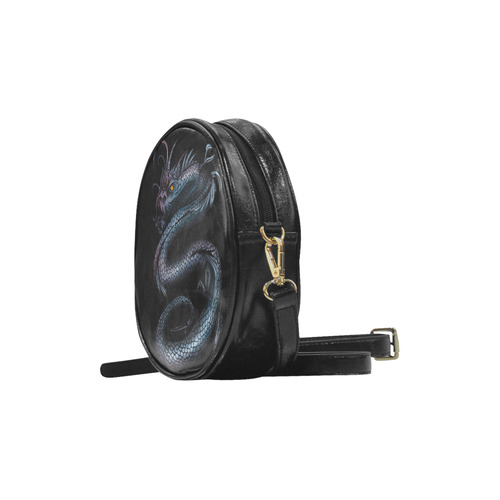 Dragon Swirl Round Sling Bag (Model 1647)