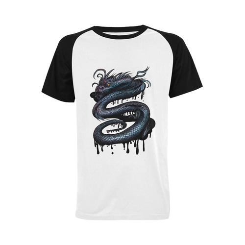 Dragon Swirl Men's Raglan T-shirt (USA Size) (Model T11)