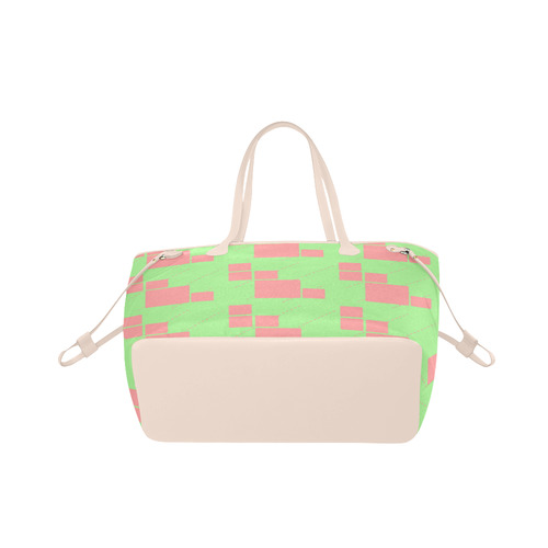 pinkgreenblocks Clover Canvas Tote Bag (Model 1661)