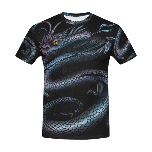 Dragon Swirl All Over Print T-Shirt for Men (USA Size) (Model T40)