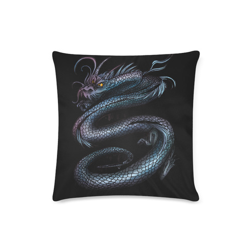 Dragon Swirl Custom Zippered Pillow Case 16"x16"(Twin Sides)