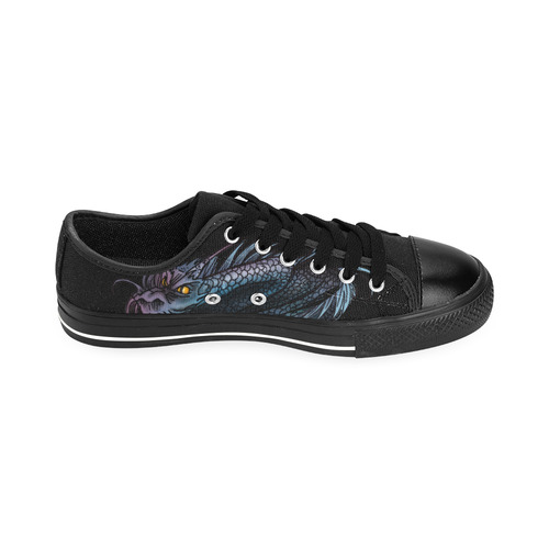 Dragon Swirl Men's Classic Canvas Shoes/Large Size (Model 018)