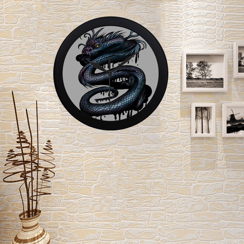 Dragon Swirl Circular Plastic Wall clock