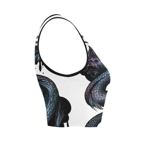 Dragon Swirl Women's Crop Top (Model T42)