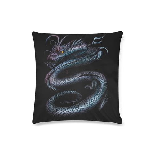Dragon Swirl Custom Zippered Pillow Case 16"x16"(Twin Sides)