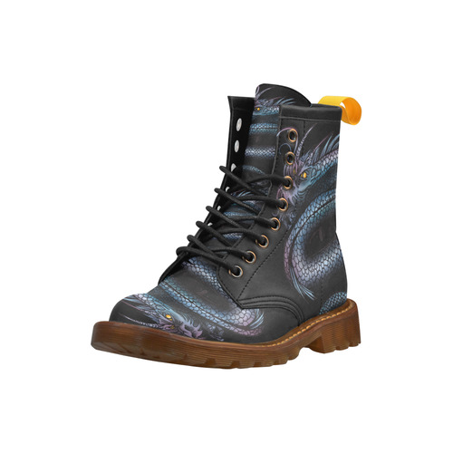 Dragon Swirl High Grade PU Leather Martin Boots For Men Model 402H