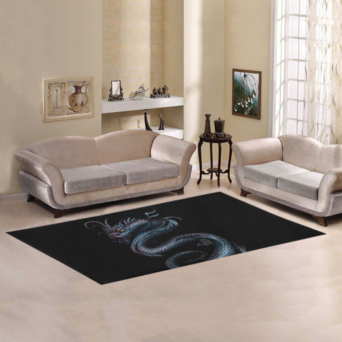 Dragon Swirl Area Rug 7'x3'3''