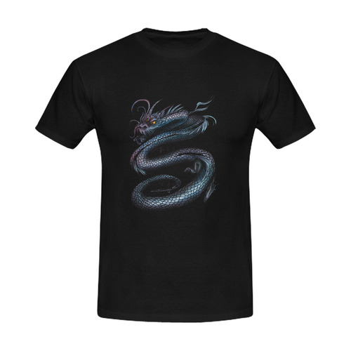 Dragon Swirl Men's Slim Fit T-shirt (Model T13)