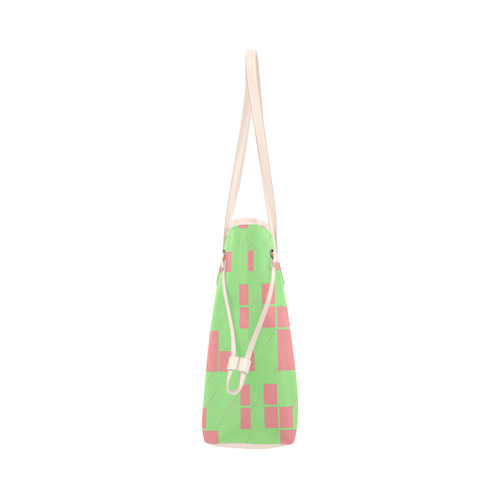 pinkgreenblocks Clover Canvas Tote Bag (Model 1661)