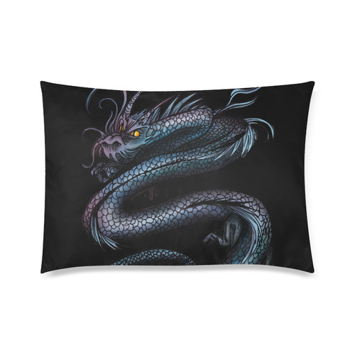 Dragon Swirl Custom Zippered Pillow Case 20"x30"(Twin Sides)