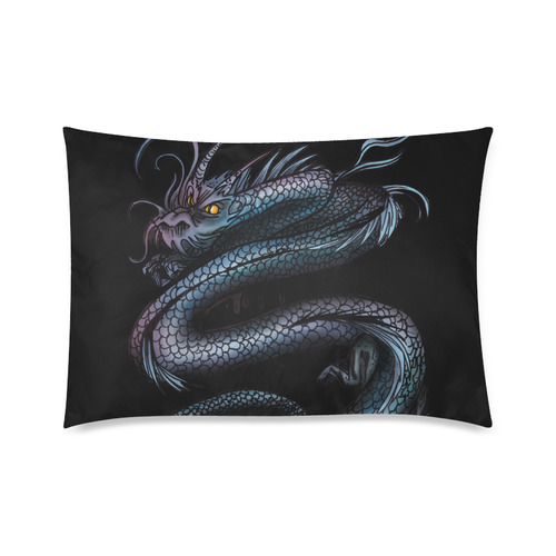 Dragon Swirl Custom Zippered Pillow Case 20"x30"(Twin Sides)