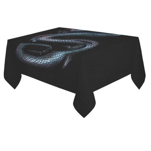 Dragon Swirl Cotton Linen Tablecloth 60"x 84"